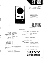 Sony ST-88 - Service Manual